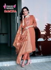 Samina Vol 1 by Mystic 9 Rayon Roman Silk Kurti With Bottom Dupatta Exporters In India